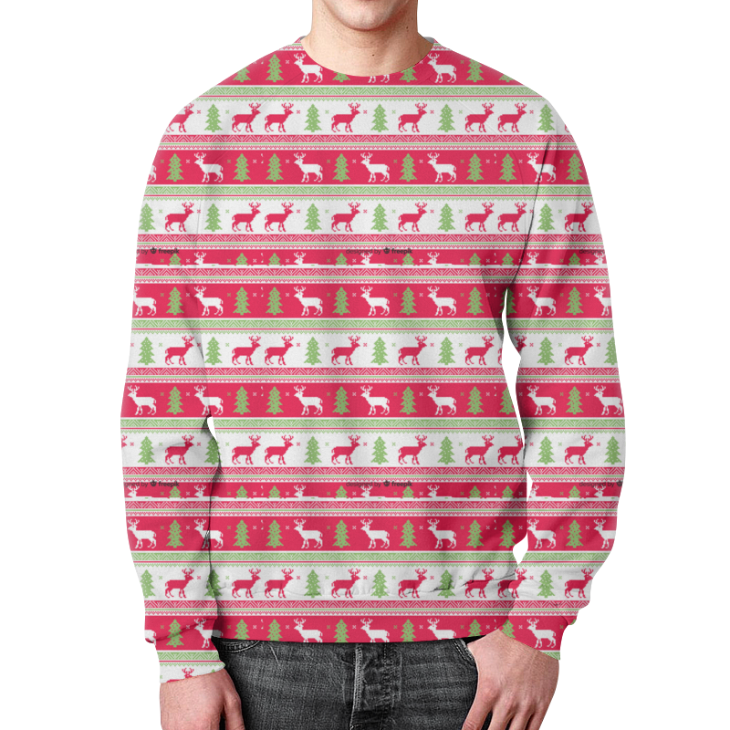 Printio Свитшот мужской с полной запечаткой Новый год printio свитшот мужской с полной запечаткой jazz sweatshirt