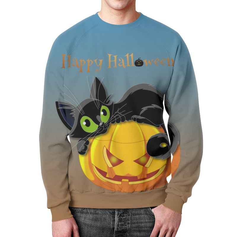 Printio Свитшот мужской с полной запечаткой Хэллоуин (1)