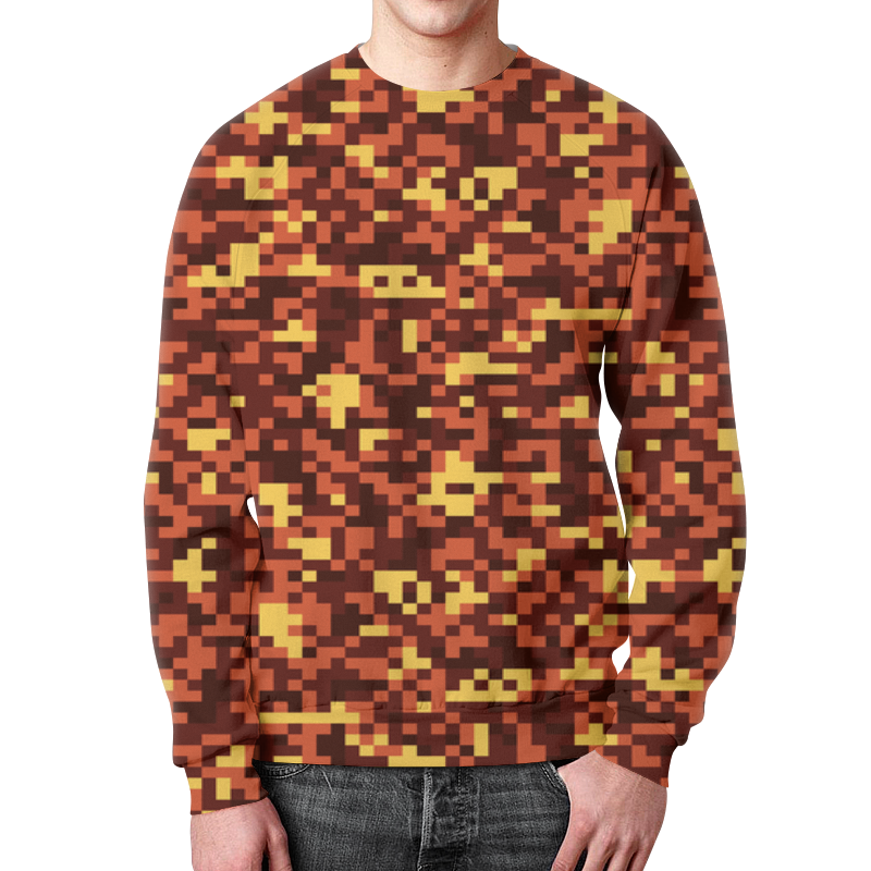 Printio Свитшот мужской с полной запечаткой Pixel camouflage