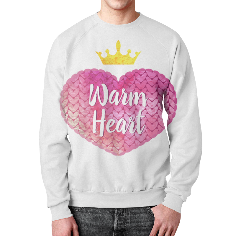 Printio Свитшот мужской с полной запечаткой Теплое сердце printio футболка с полной запечаткой для девочек теплое сердце