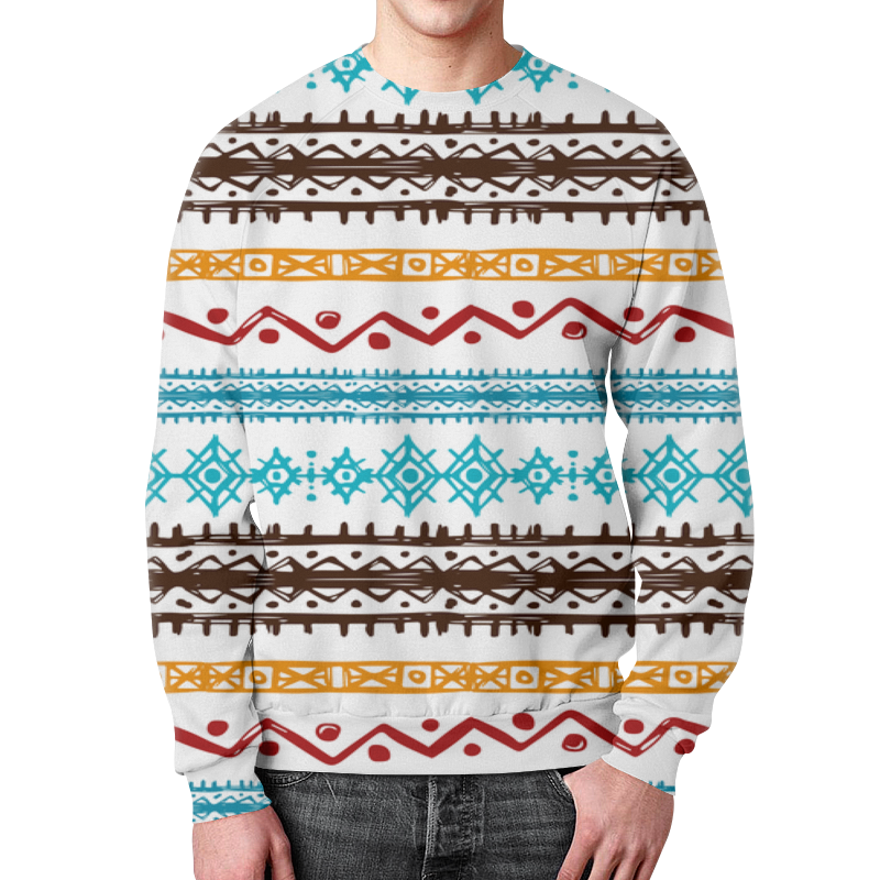 Printio Свитшот мужской с полной запечаткой Этнический