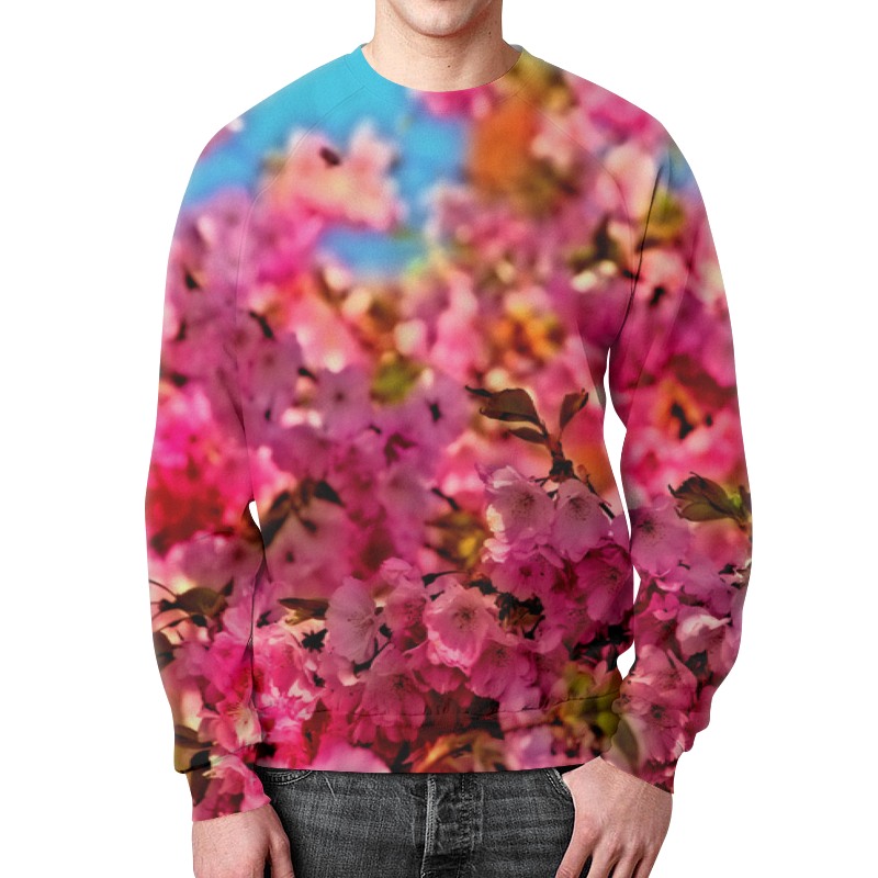 Printio Свитшот мужской с полной запечаткой Весенние цветы printio футболка с полной запечаткой мужская весенние цветы