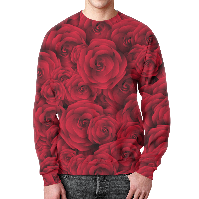 Printio Свитшот мужской с полной запечаткой Roses printio футболка с полной запечаткой женская roses