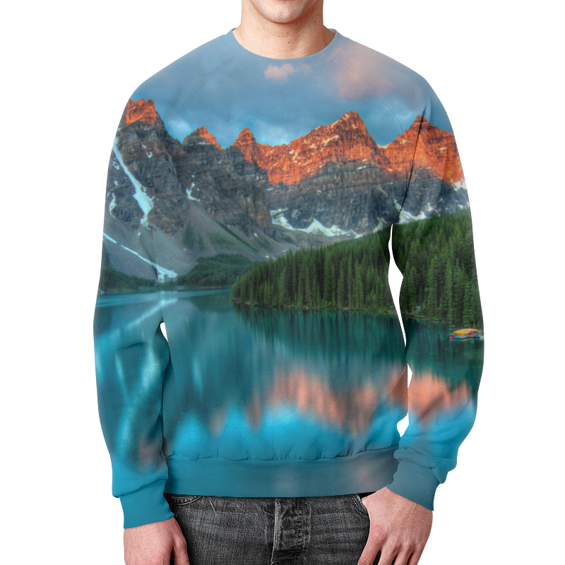 Printio Свитшот мужской с полной запечаткой Горы у озера printio футболка с полной запечаткой женская горы у озера