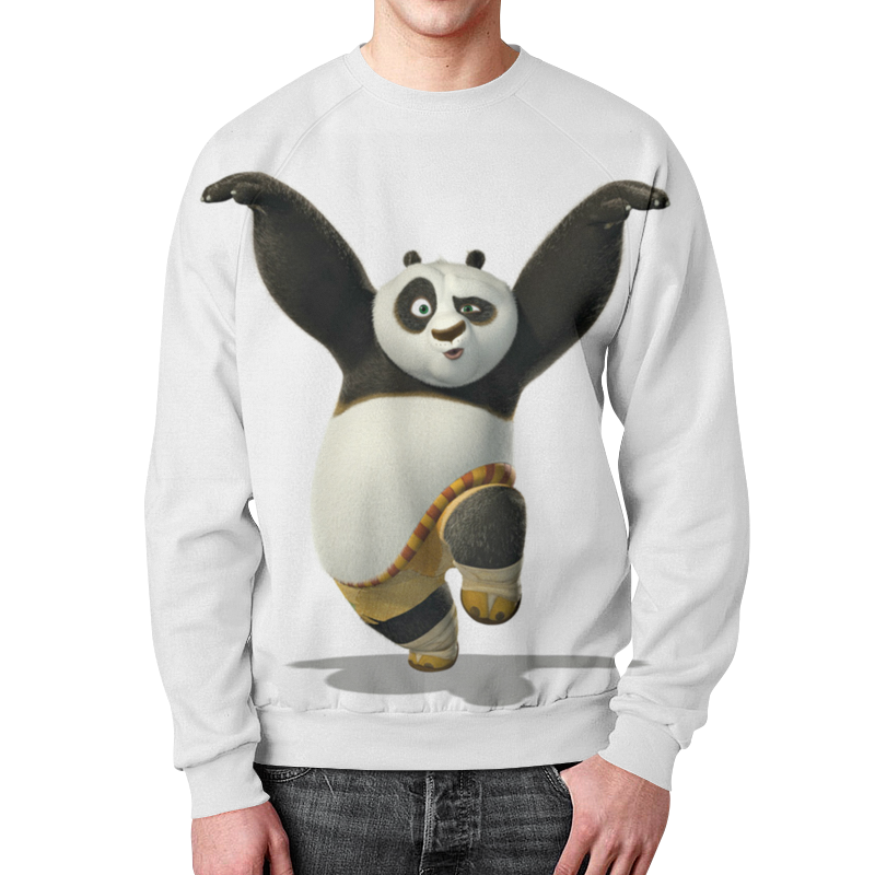 printio свитшот мужской с полной запечаткой панда panda Printio Свитшот мужской с полной запечаткой Мишка панда.
