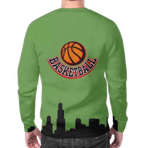 Заказать свитшот в Москве. Свитшот мужской с полной запечаткой Chicago Bulls от Виктор Гришин - готовые дизайны и нанесение принтов.
