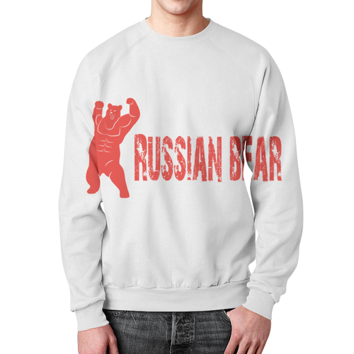 Заказать свитшот в Москве. Свитшот мужской с полной запечаткой Russian Bear от Andrey Akimov - готовые дизайны и нанесение принтов.