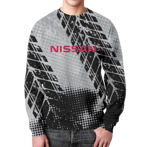 Заказать свитшот в Москве. Свитшот мужской с полной запечаткой Nissan от THE_NISE  - готовые дизайны и нанесение принтов.