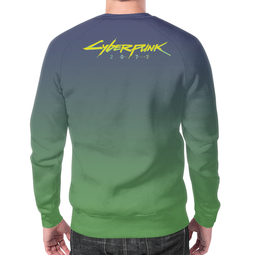 Заказать свитшот в Москве. Свитшот мужской с полной запечаткой Cyberpunk 2077  от T-shirt print  - готовые дизайны и нанесение принтов.