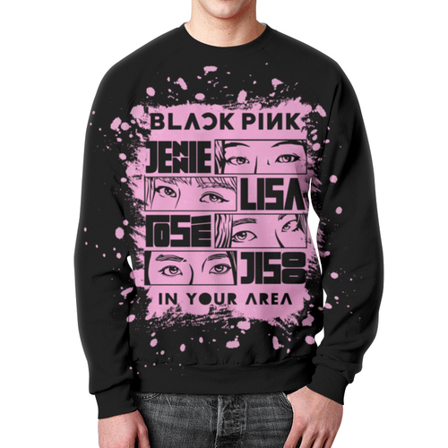 Заказать свитшот в Москве. Свитшот мужской с полной запечаткой BLACKPINK от geekbox - готовые дизайны и нанесение принтов.