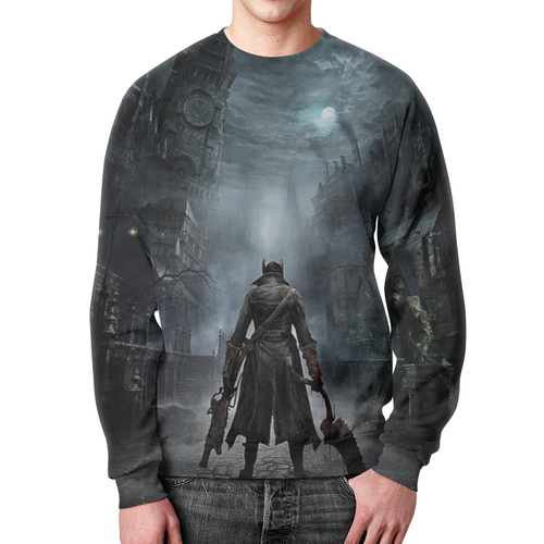Заказать свитшот в Москве. Свитшот мужской с полной запечаткой Bloodborne от GeekFox  - готовые дизайны и нанесение принтов.
