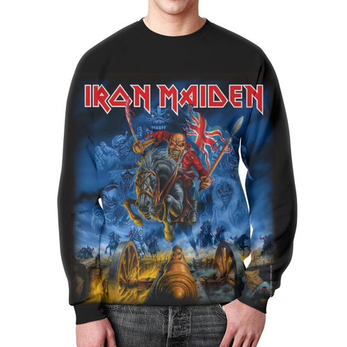 Заказать свитшот в Москве. Свитшот мужской с полной запечаткой Iron Maiden Band от Leichenwagen - готовые дизайны и нанесение принтов.