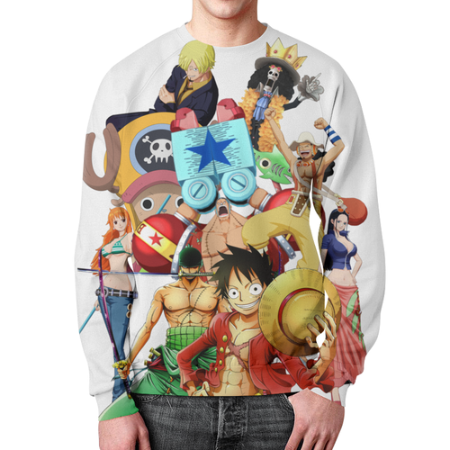 Заказать свитшот в Москве. Свитшот мужской с полной запечаткой One Piece от Y L - готовые дизайны и нанесение принтов.