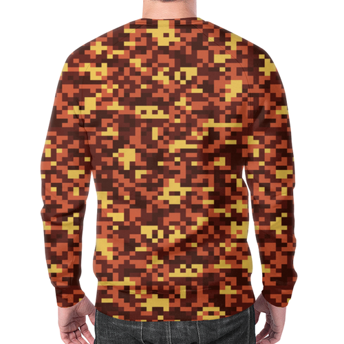 Заказать свитшот в Москве. Свитшот мужской с полной запечаткой Pixel camouflage от THE_NISE  - готовые дизайны и нанесение принтов.