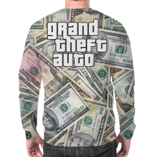 Заказать свитшот в Москве. Свитшот мужской с полной запечаткой Grand Theft Auto (Dollars) от balden - готовые дизайны и нанесение принтов.
