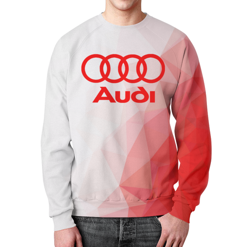Заказать свитшот в Москве. Свитшот мужской с полной запечаткой  Авто Audi от THE_NISE  - готовые дизайны и нанесение принтов.