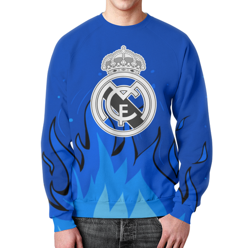 Заказать свитшот в Москве. Свитшот мужской с полной запечаткой Real Madrid от THE_NISE  - готовые дизайны и нанесение принтов.