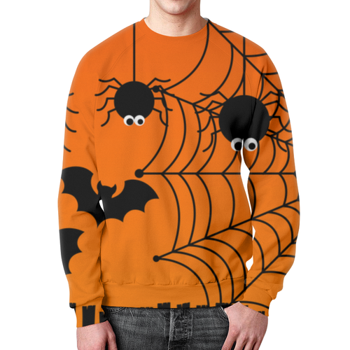 Заказать свитшот в Москве. Свитшот мужской с полной запечаткой Halloween  от T-shirt print  - готовые дизайны и нанесение принтов.