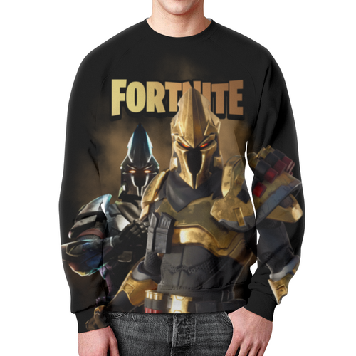 Заказать свитшот в Москве. Свитшот мужской с полной запечаткой FORTNITE от geekbox - готовые дизайны и нанесение принтов.