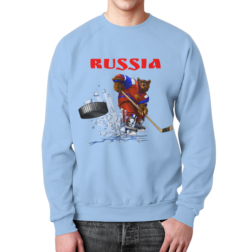 Заказать свитшот в Москве. Свитшот мужской с полной запечаткой Россия  от T-shirt print  - готовые дизайны и нанесение принтов.
