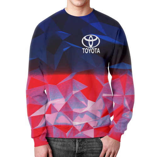Заказать свитшот в Москве. Свитшот мужской с полной запечаткой Toyota от THE_NISE  - готовые дизайны и нанесение принтов.
