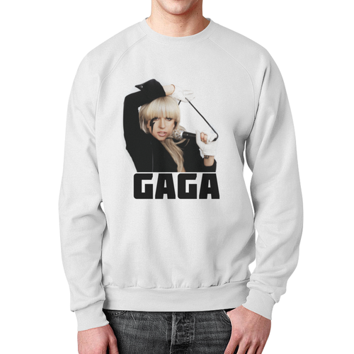 Заказать свитшот в Москве. Свитшот мужской с полной запечаткой Lady Gaga от THE_NISE  - готовые дизайны и нанесение принтов.