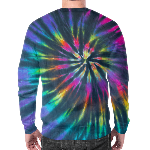 Заказать свитшот в Москве. Свитшот мужской с полной запечаткой Tie-dye кислотное облучение от chebotaevbaks@gmail.com - готовые дизайны и нанесение принтов.