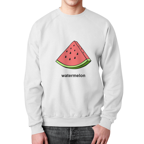 Заказать свитшот в Москве. Свитшот мужской с полной запечаткой Watermelon от walking - готовые дизайны и нанесение принтов.