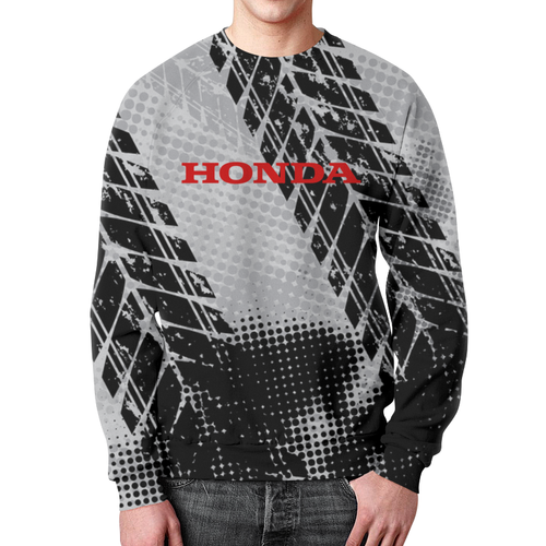 Заказать свитшот в Москве. Свитшот мужской с полной запечаткой Honda от THE_NISE  - готовые дизайны и нанесение принтов.