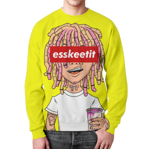 Заказать свитшот в Москве. Свитшот мужской с полной запечаткой Lil Pump от geekbox - готовые дизайны и нанесение принтов.