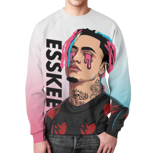Заказать свитшот в Москве. Свитшот мужской с полной запечаткой Lil Pump от geekbox - готовые дизайны и нанесение принтов.