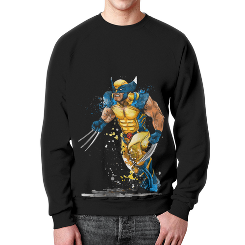 Заказать свитшот в Москве. Свитшот мужской с полной запечаткой Wolverine  от T-shirt print  - готовые дизайны и нанесение принтов.