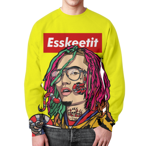 Заказать свитшот в Москве. Свитшот мужской с полной запечаткой Lil Pump от geekbox - готовые дизайны и нанесение принтов.