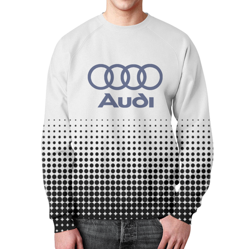 Заказать свитшот в Москве. Свитшот мужской с полной запечаткой Авто Audi от THE_NISE  - готовые дизайны и нанесение принтов.