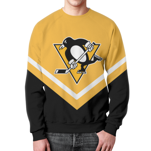 Заказать свитшот в Москве. Свитшот мужской с полной запечаткой Pittsburgh Penguins от Nos  - готовые дизайны и нанесение принтов.