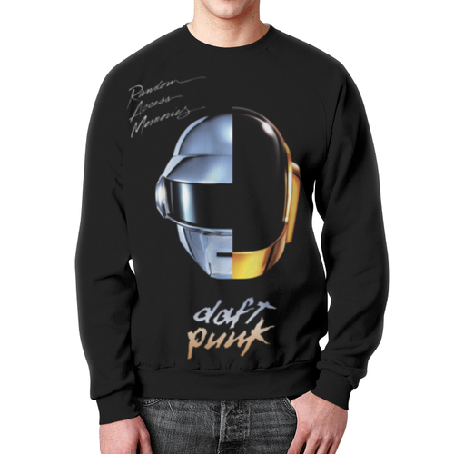 Заказать свитшот в Москве. Свитшот мужской с полной запечаткой Daft Punk от geekbox - готовые дизайны и нанесение принтов.