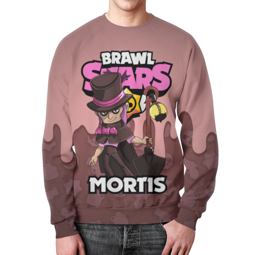 Заказать свитшот в Москве. Свитшот мужской с полной запечаткой BRAWL STARS MORTIS от geekbox - готовые дизайны и нанесение принтов.
