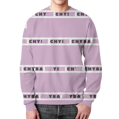 Заказать свитшот в Москве. Свитшот мужской с полной запечаткой CHYBA#300X от CHYBA - готовые дизайны и нанесение принтов.