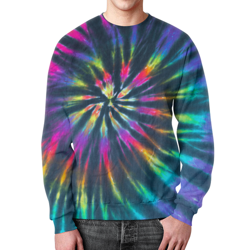 Заказать свитшот в Москве. Свитшот мужской с полной запечаткой Tie-dye кислотное облучение от chebotaevbaks@gmail.com - готовые дизайны и нанесение принтов.
