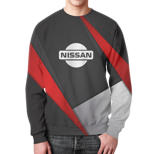 Заказать свитшот в Москве. Свитшот мужской с полной запечаткой Nissan от THE_NISE  - готовые дизайны и нанесение принтов.