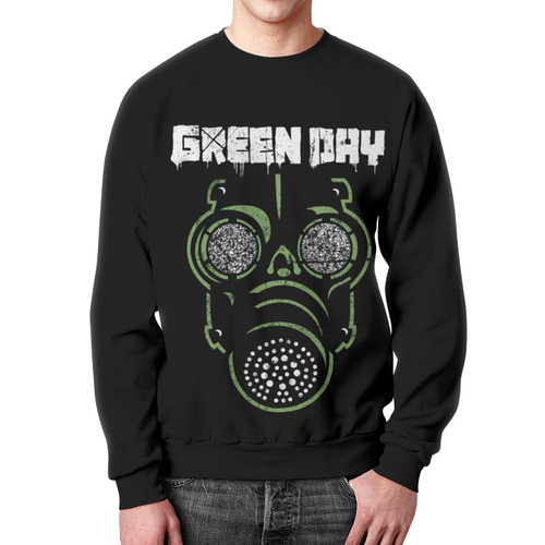 Заказать свитшот в Москве. Свитшот мужской с полной запечаткой Green Day от geekbox - готовые дизайны и нанесение принтов.