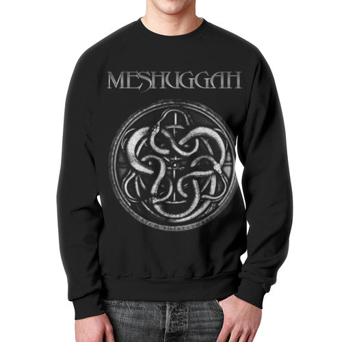 Заказать свитшот в Москве. Свитшот мужской с полной запечаткой Meshuggah от geekbox - готовые дизайны и нанесение принтов.