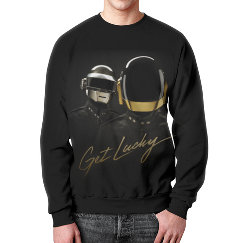 Заказать свитшот в Москве. Свитшот мужской с полной запечаткой Daft Punk от geekbox - готовые дизайны и нанесение принтов.