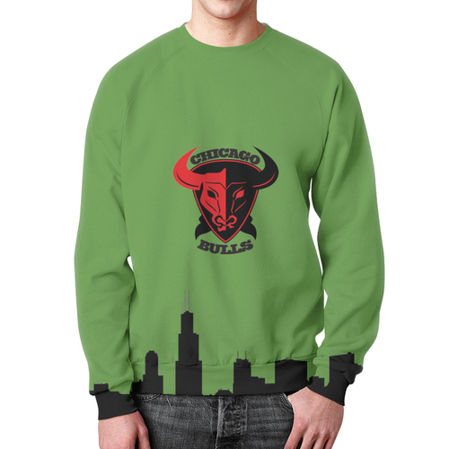 Заказать свитшот в Москве. Свитшот мужской с полной запечаткой Chicago Bulls от Виктор Гришин - готовые дизайны и нанесение принтов.