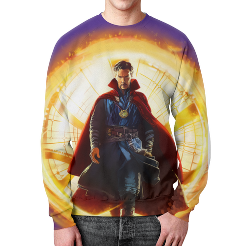 Заказать свитшот в Москве. Свитшот мужской с полной запечаткой  Doctor Strange  от T-shirt print  - готовые дизайны и нанесение принтов.
