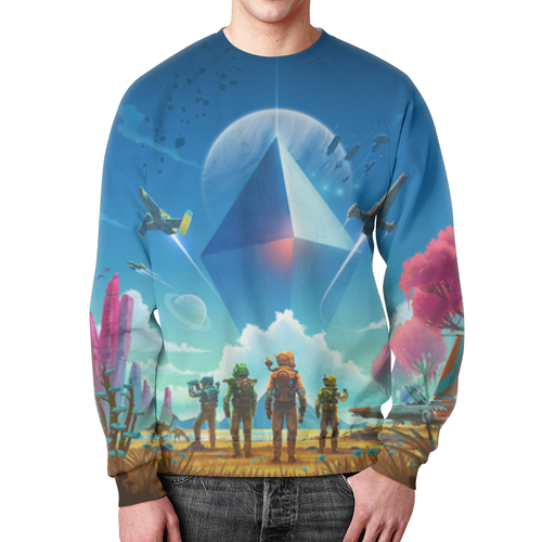 Заказать свитшот в Москве. Свитшот мужской с полной запечаткой No Man’s Sky  от Сакурана  - готовые дизайны и нанесение принтов.