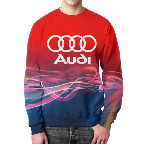 Заказать свитшот в Москве. Свитшот мужской с полной запечаткой Авто Audi от THE_NISE  - готовые дизайны и нанесение принтов.