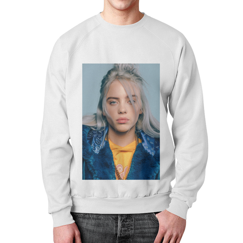 Заказать свитшот в Москве. Свитшот мужской с полной запечаткой Billie Eilish от Мария Борисенкова - готовые дизайны и нанесение принтов.