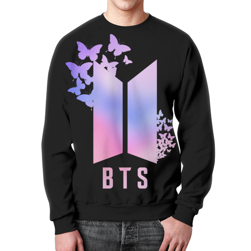 Заказать свитшот в Москве. Свитшот мужской с полной запечаткой BTS (k-pop)  от geekbox - готовые дизайны и нанесение принтов.