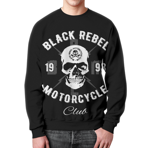 Заказать свитшот в Москве. Свитшот мужской с полной запечаткой Black Rebel Motorcycle Club от geekbox - готовые дизайны и нанесение принтов.